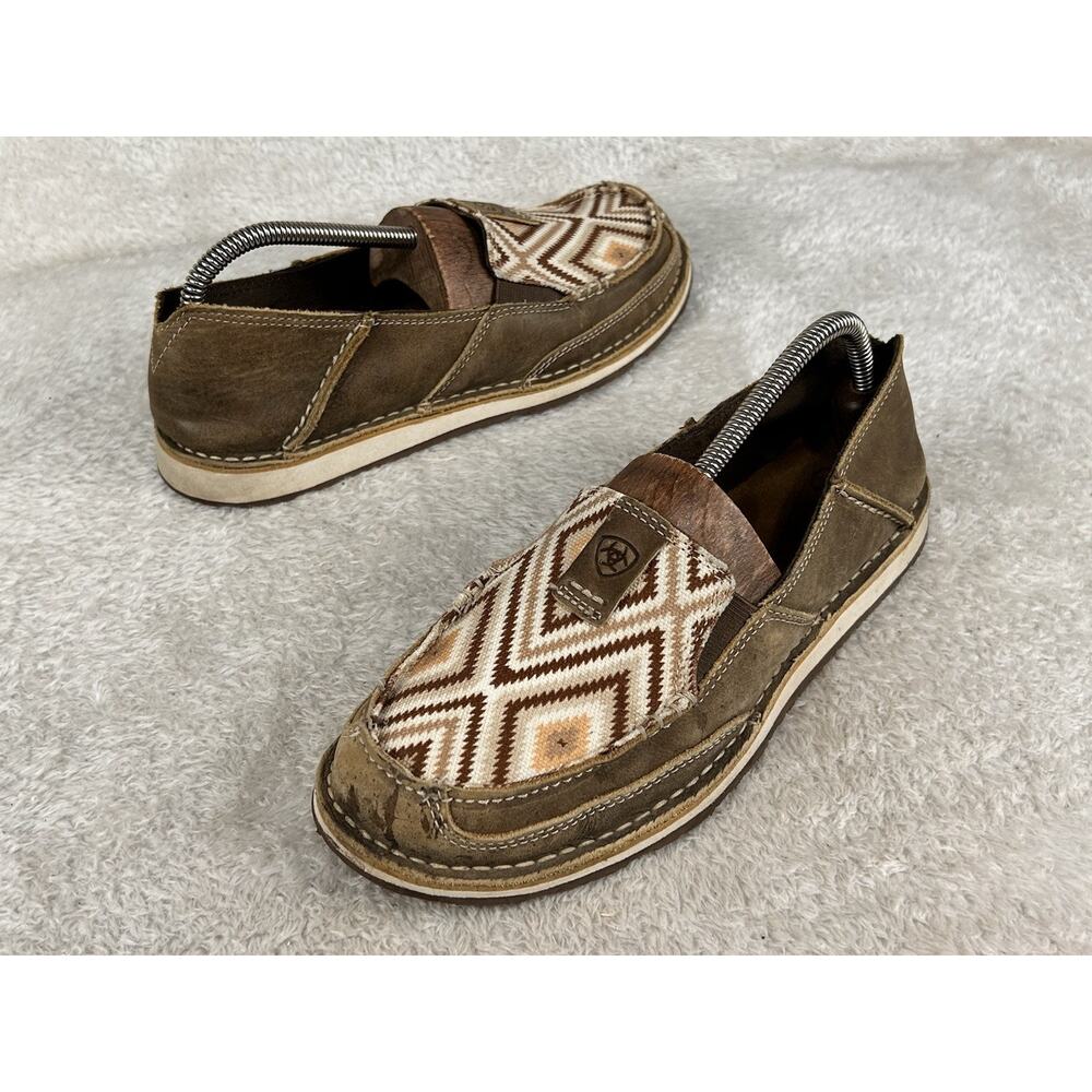 Ariat Cruiser 10027385 Women's 9 B Brown Aztec Fabric Upper Slip-On Loafer Shoe
